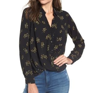 Nordstrom brand, All in Favor, Patterned Drape Front Blouse